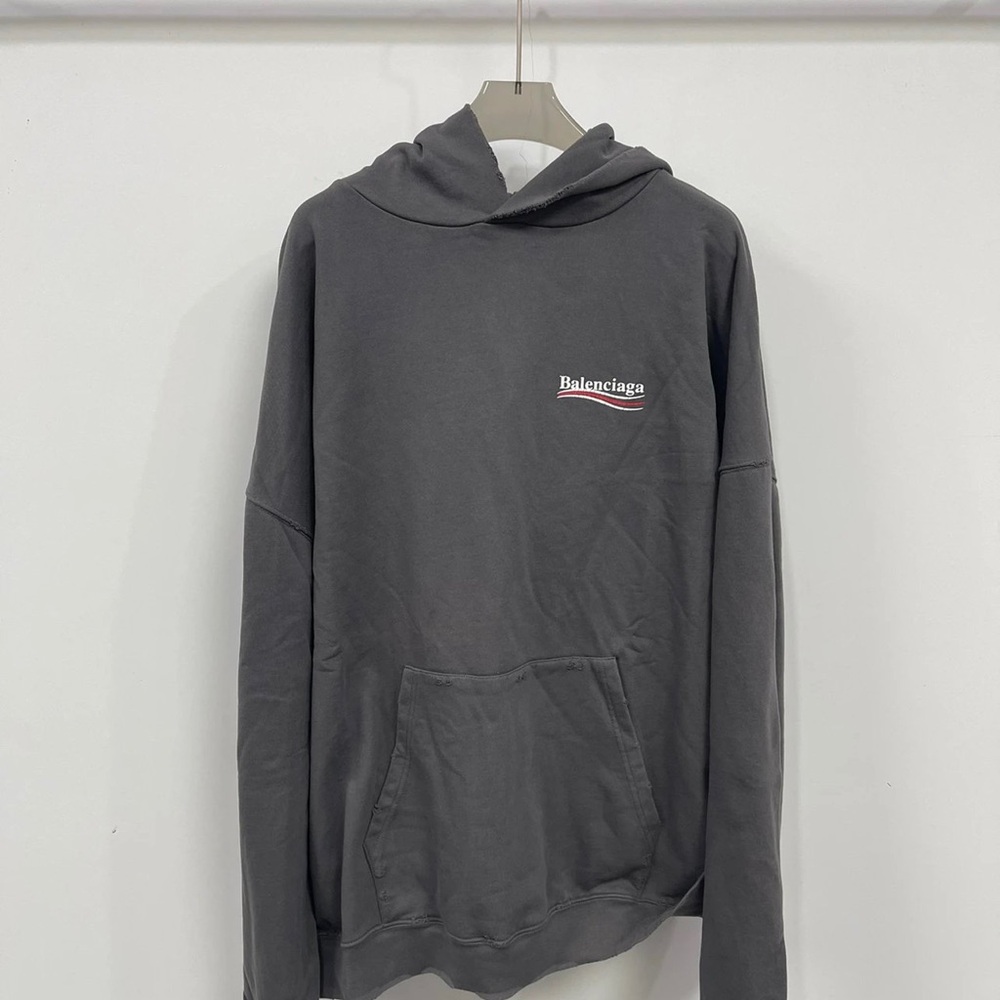 Balenciaga Charcoal Hoodie for Men